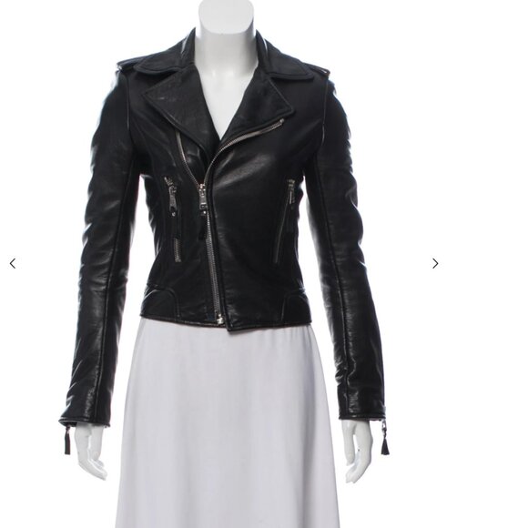 Balenciaga Lamb Leather Moto Jacket w/ Tags Size: S | US4, FR36 - Picture 1 of 4